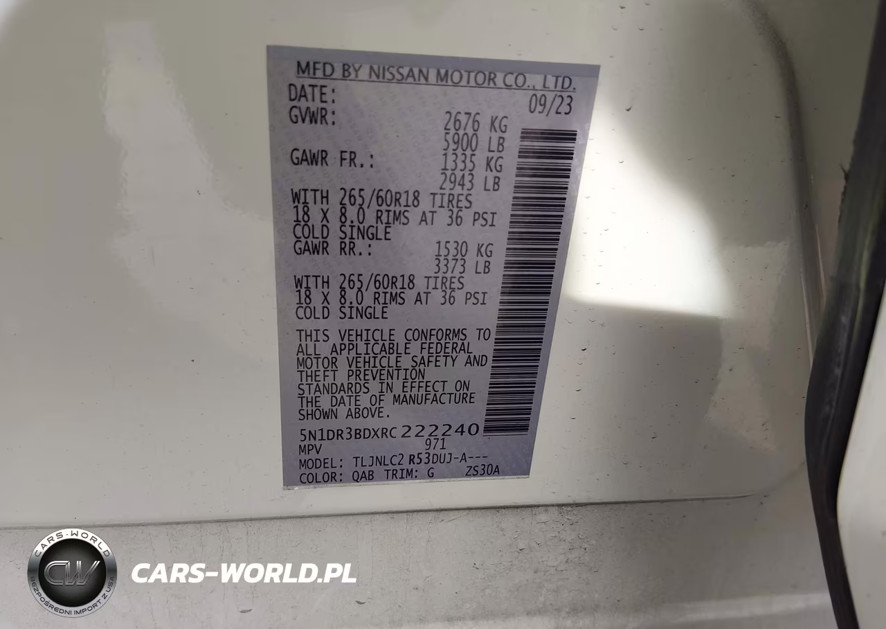 2024 Nissan Pathfinder Rock Creek 4Wd VIN:5N1DR3BDXRC222240 - 9