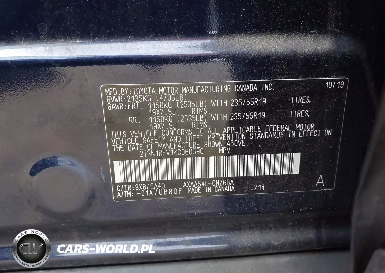 2019 Toyota Rav4 Limited VIN:2T3N1RFV1KC060590 - 9