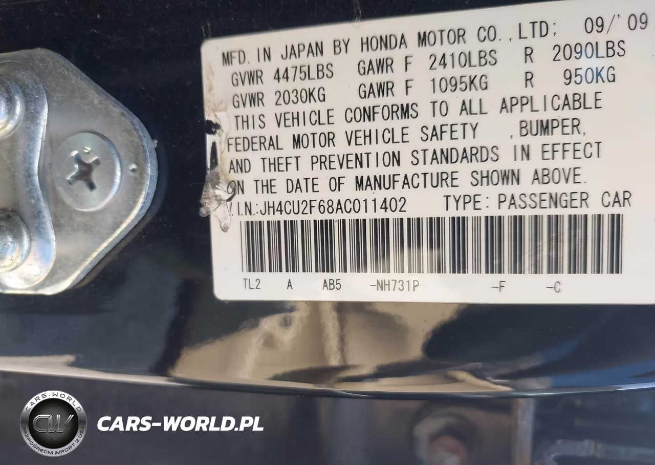 2010 Acura Tsx 2.4 VIN:JH4CU2F68AC011402 - 9