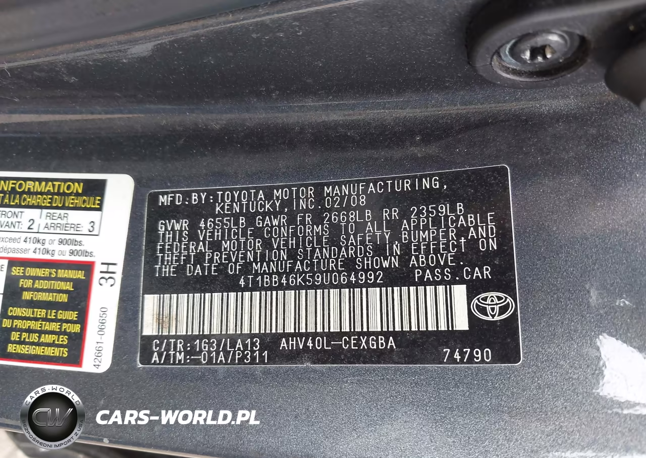 2009 Toyota Camry Hybrid VIN:4T1BB46K59U064992 - 9