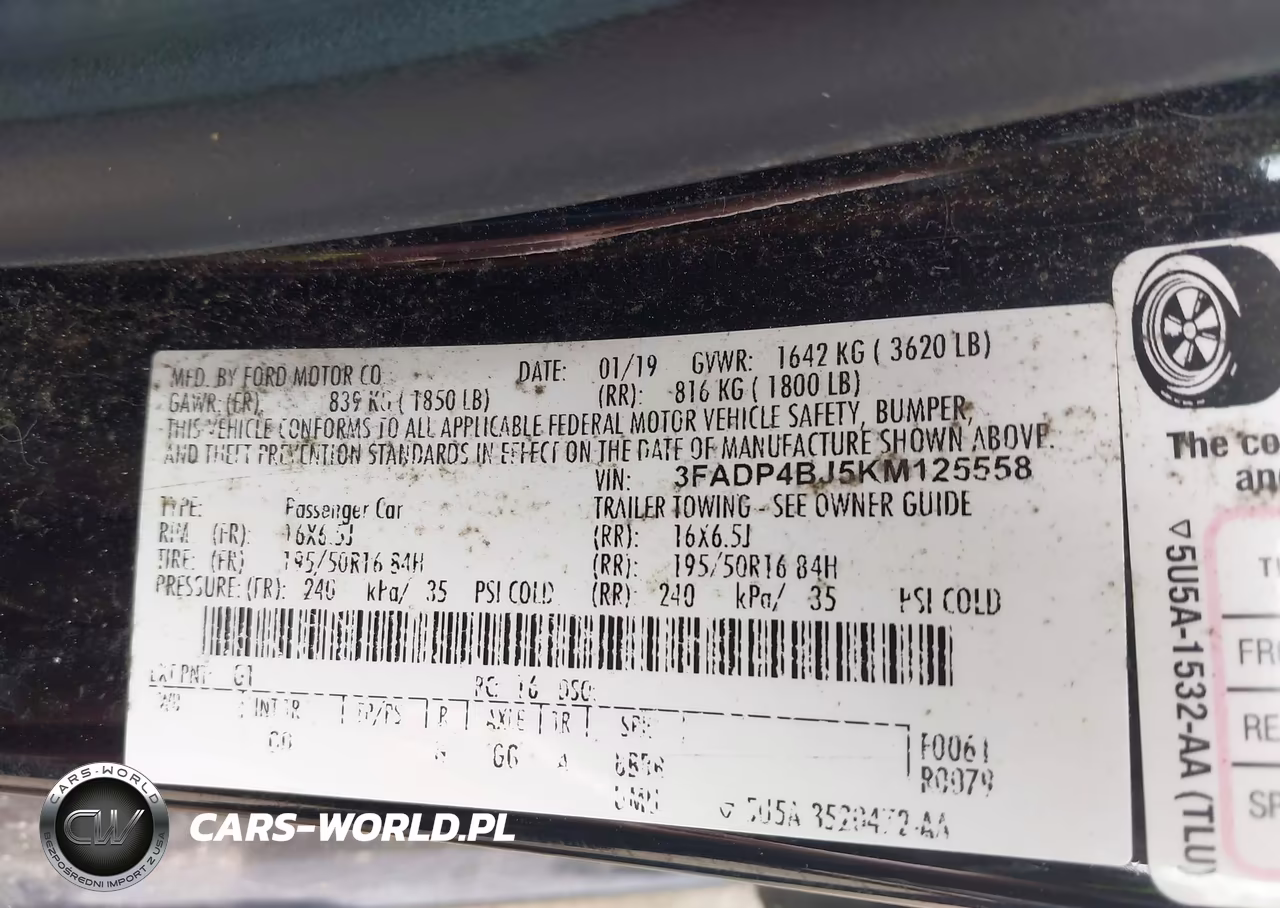 2019 Ford Fiesta Se VIN:3FADP4BJ5KM125558 - 9