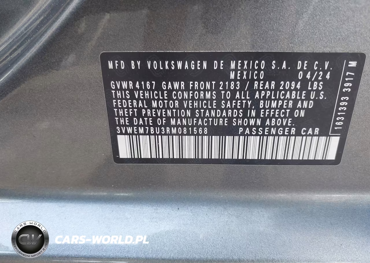 2024 Volkswagen Jetta 1.5T Se VIN:3VWEM7BU3RM081568 - 9