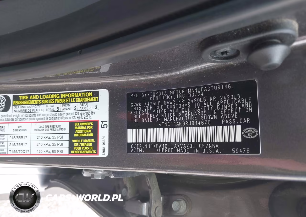 2024 Toyota Camry Le VIN:4T1C11AK9RU914670 - 9