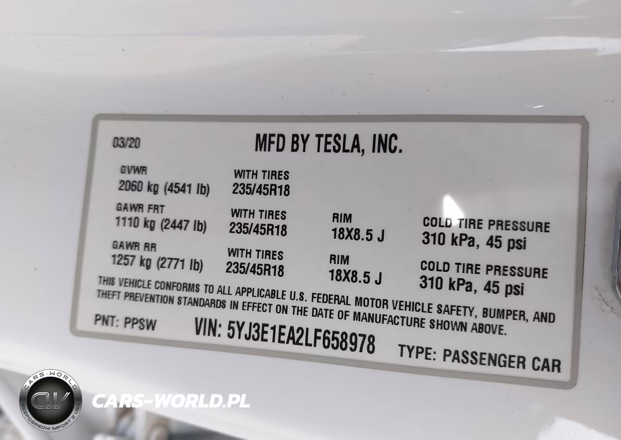 2020 Tesla Model 3 Standard Range Plus Rear-Wheel Drive-Standard Range Rear-Wheel Drive VIN:5YJ3E1EA2LF658978 - 9