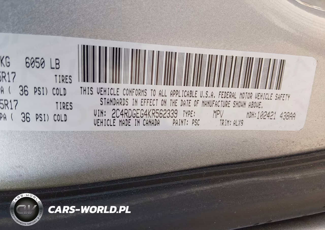 2019 Dodge Grand Caravan Gt VIN:2C4RDGEG4KR562339 - 9