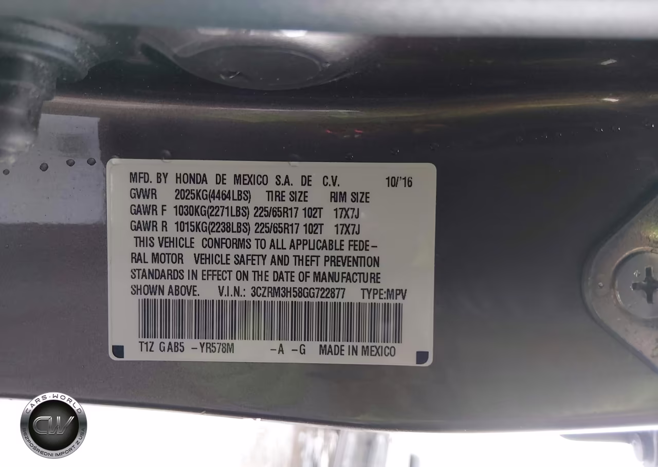 2016 Honda Cr-V Ex VIN:3CZRM3H58GG722877 - 9