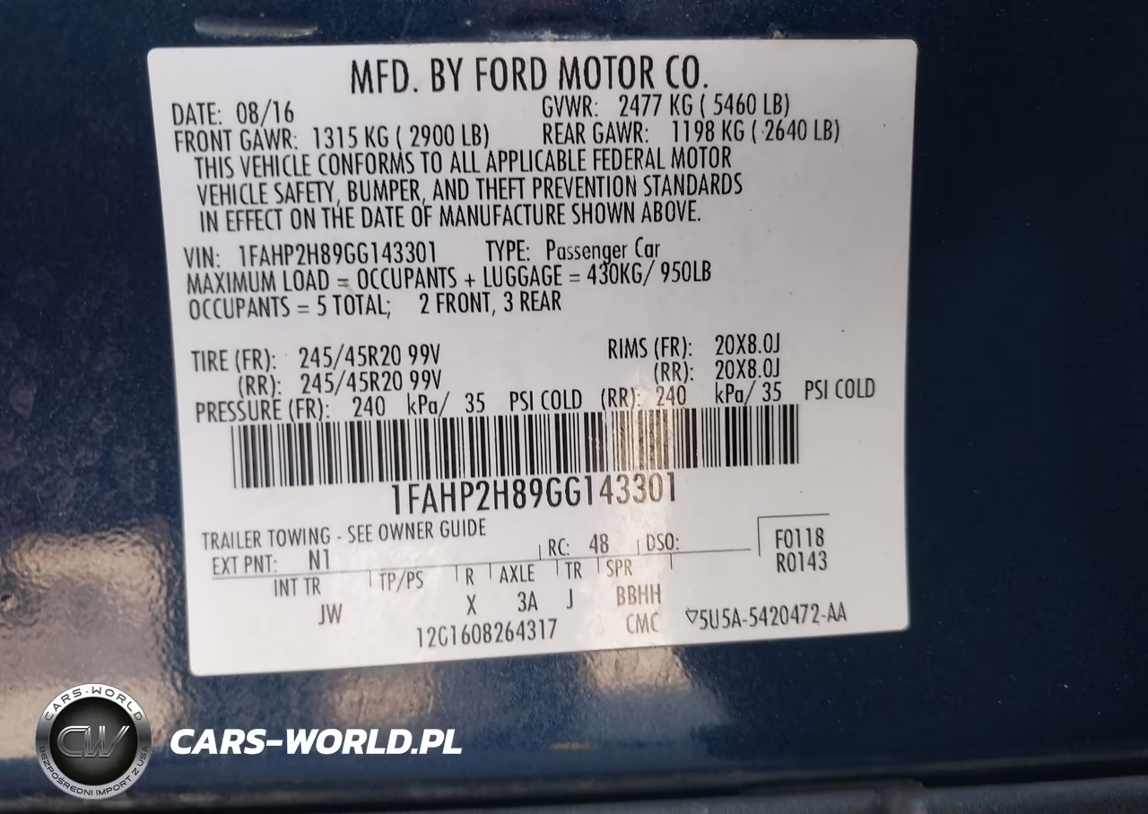 2016 Ford Taurus Sel VIN:1FAHP2H89GG143301 - 9