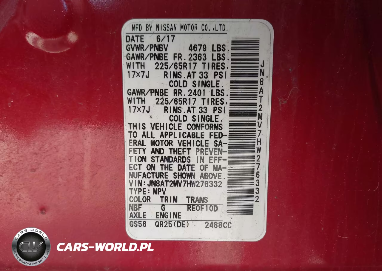 2017 Nissan Rogue S VIN:JN8AT2MV7HW276332 - 9