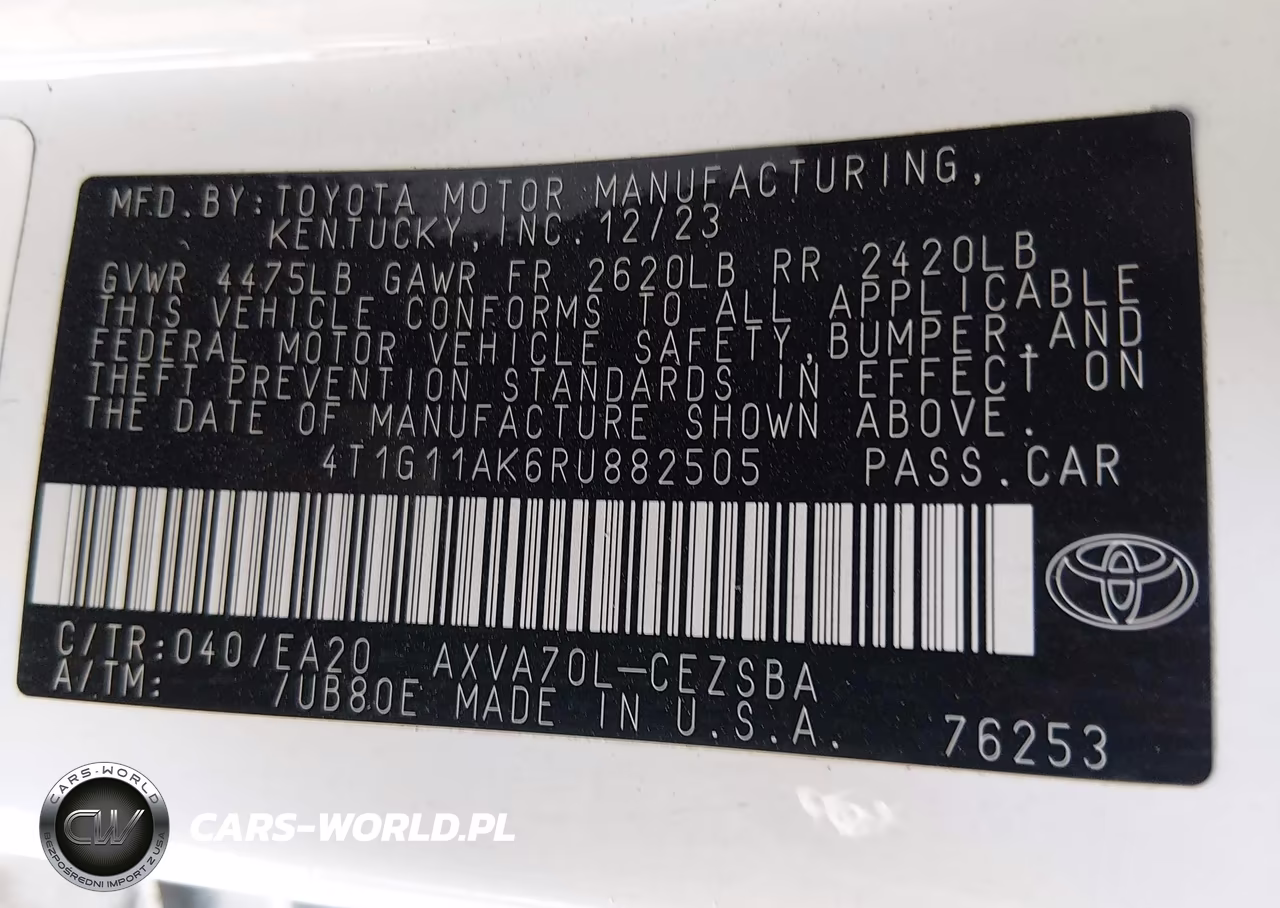 2024 Toyota Camry Se VIN:4T1G11AK6RU882505 - 9