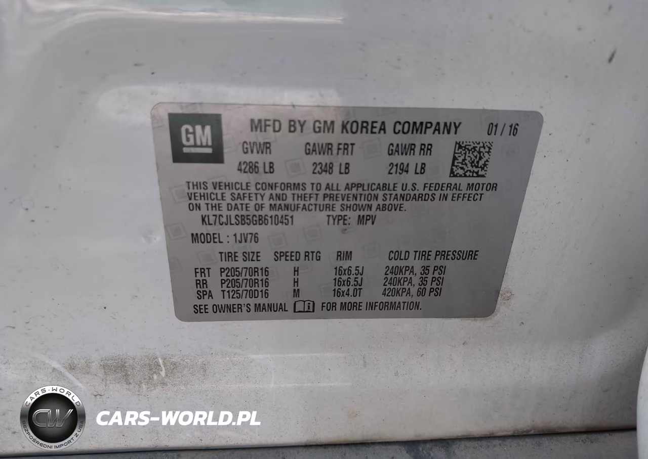 2016 Chevrolet Trax Lt VIN:KL7CJLSB5GB610451 - 9