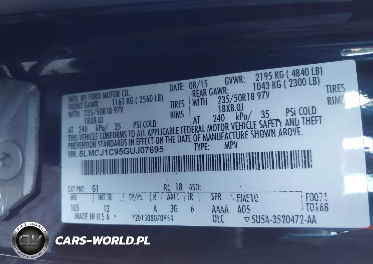 2016 Lincoln Mkc Premier VIN:5LMCJ1C95GUJ07695 - 9
