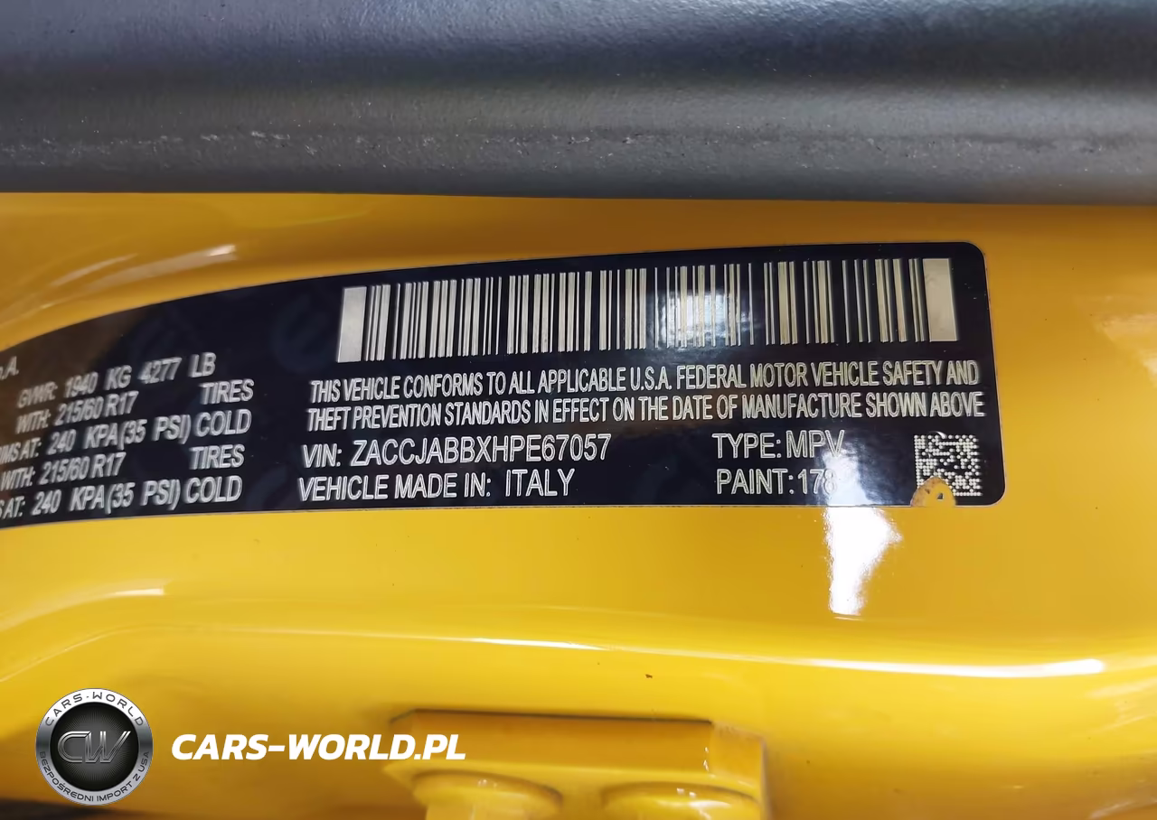 2017 Jeep Renegade Latitude Fwd VIN:ZACCJABBXHPE67057 - 9