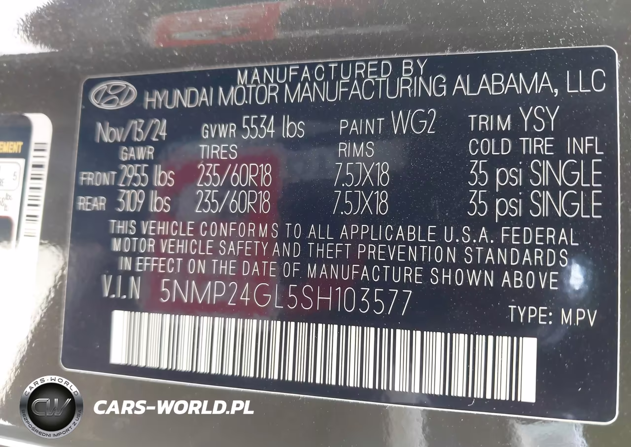 2025 Hyundai Santa Fe Sel VIN:5NMP24GL5SH103577 - 9