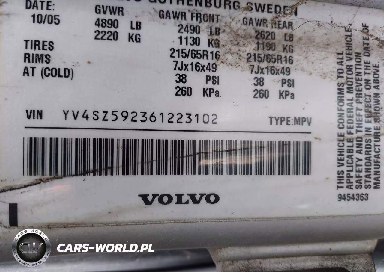 2006 Volvo Xc70 VIN:YV4SZ592361223102 - 9