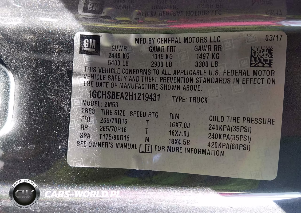 2017 Chevrolet Colorado Wt VIN:1GCHSBEA2H1219431 - 9