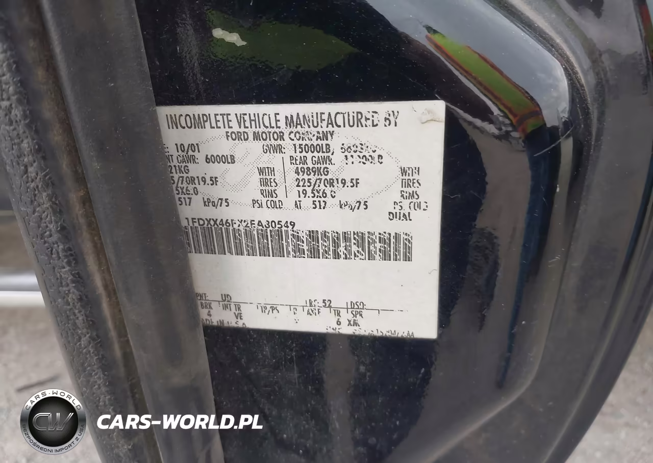 2002 Ford F-450 VIN:1FDXX46FX2EA80549 - 9