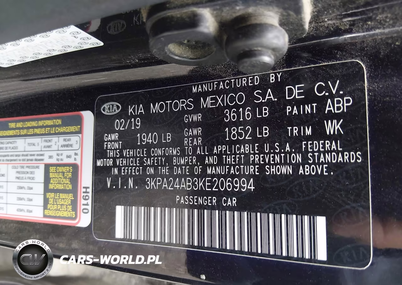 2019 Kia Rio S VIN:3KPA24AB3KE206994 - 9