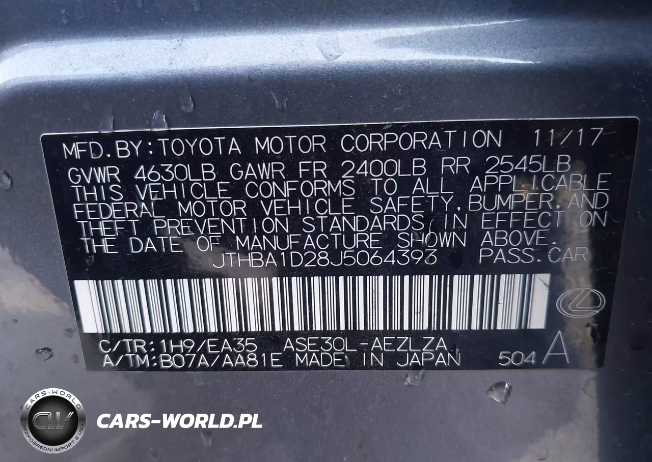 2018 Lexus Is 300 VIN:JTHBA1D28J5064393 - 9