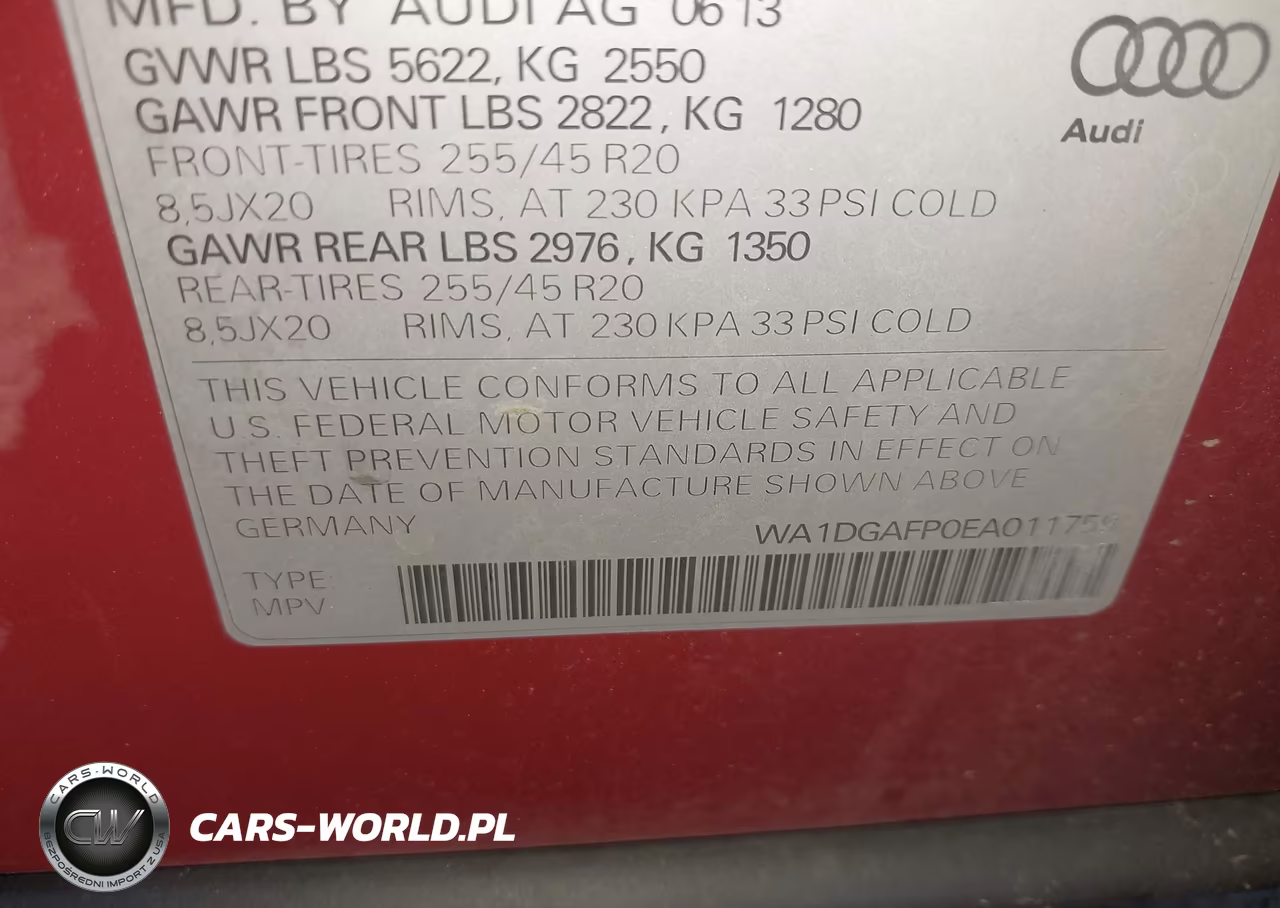 2014 Audi Q5 3.0T Premium Plus VIN:WA1DGAFP0EA011759 - 9