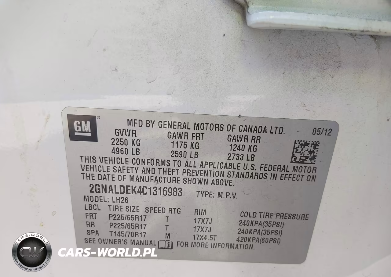 2012 Chevrolet Equinox 1Lt VIN:2GNALDEK4C1316983 - 9