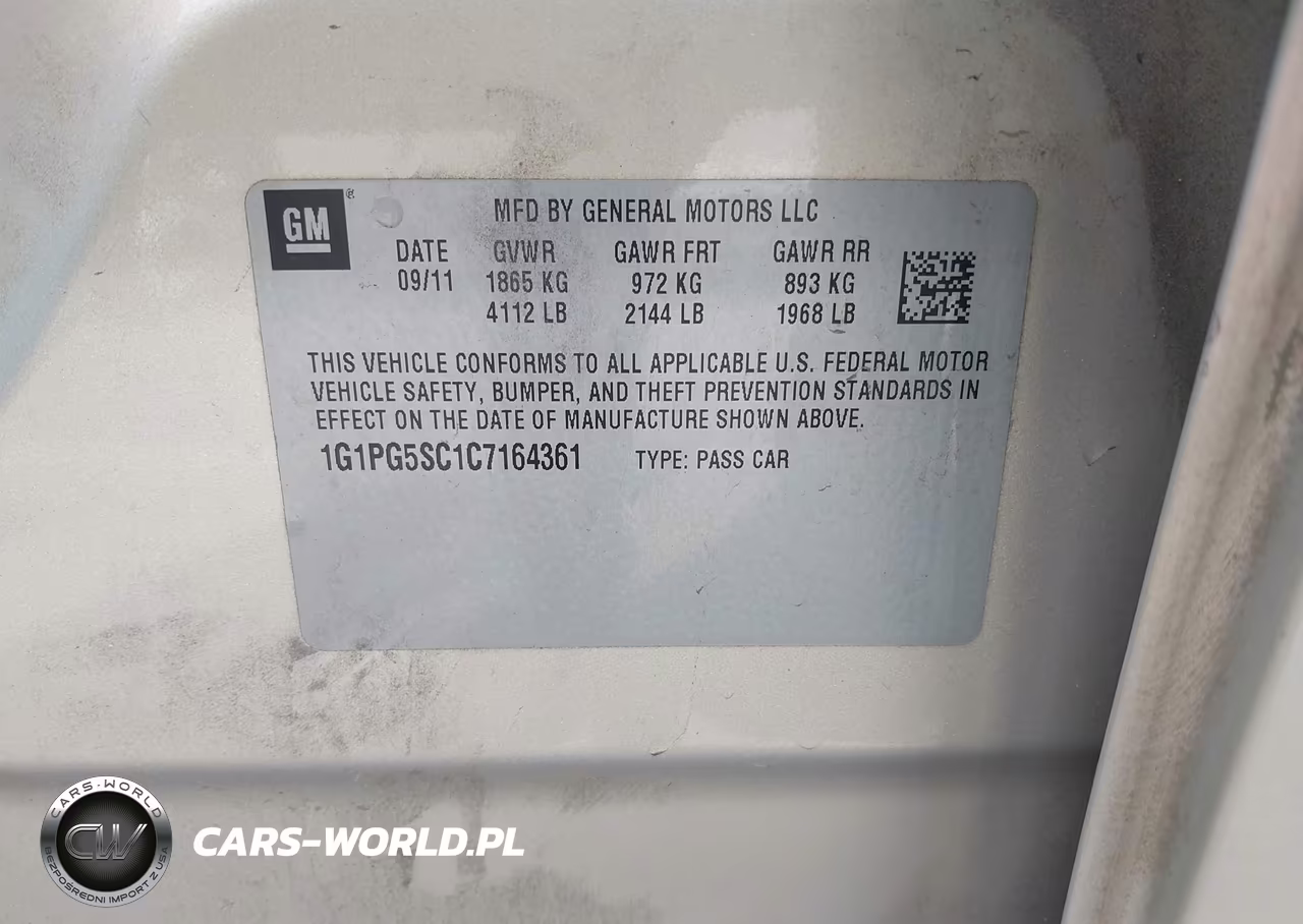 2012 Chevrolet Cruze 2Lt VIN:1G1PG5SC1C7164361 - 9
