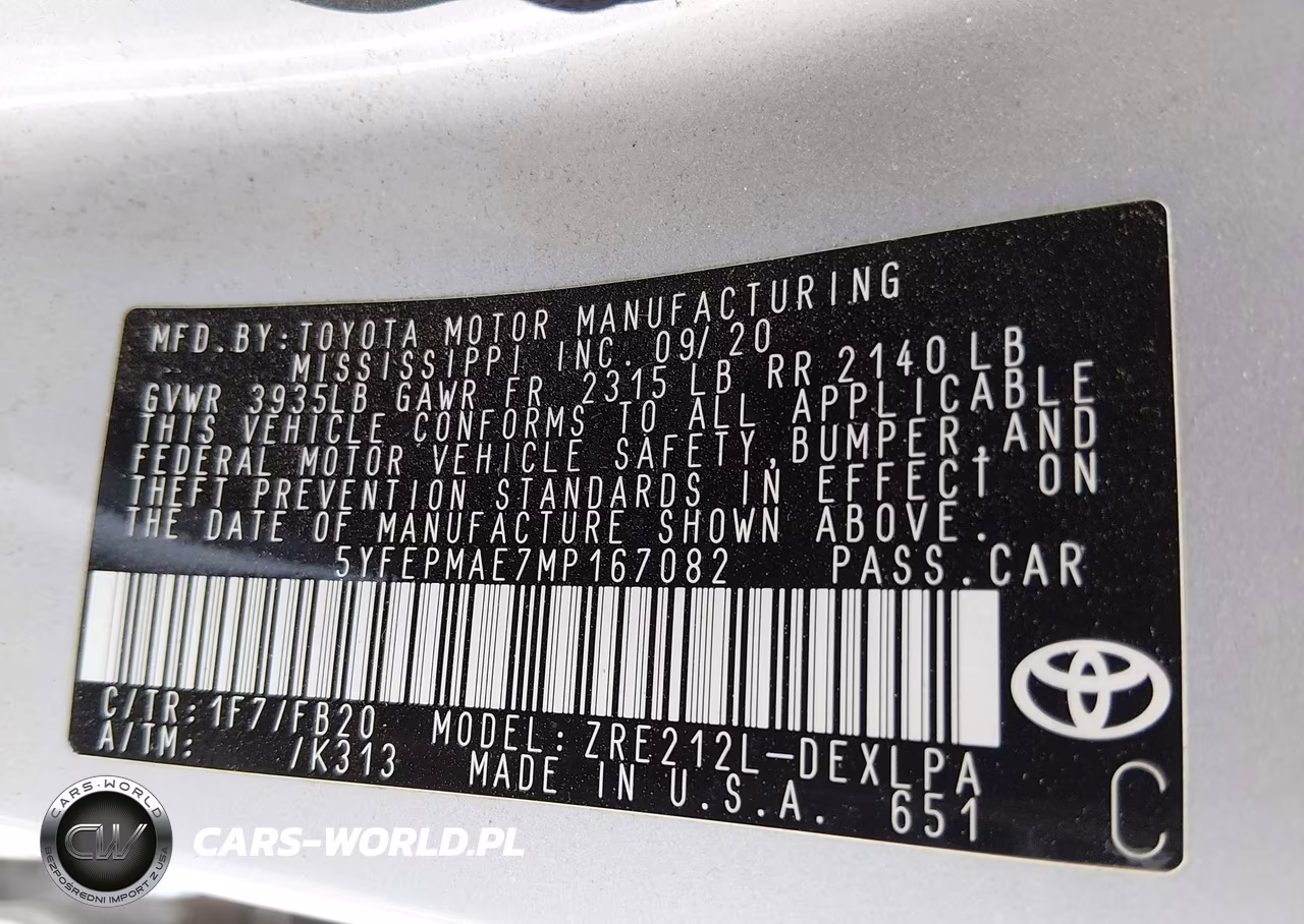 2021 Toyota Corolla Le VIN:5YFEPMAE7MP167082 - 9
