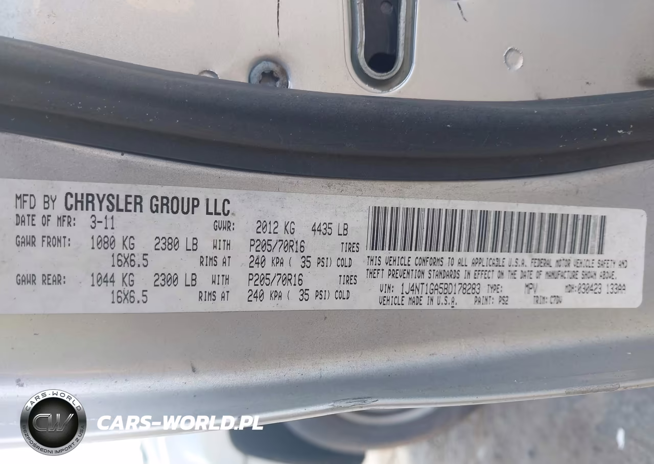 2011 Jeep Patriot Sport VIN:1J4NT1GA5BD178283 - 9