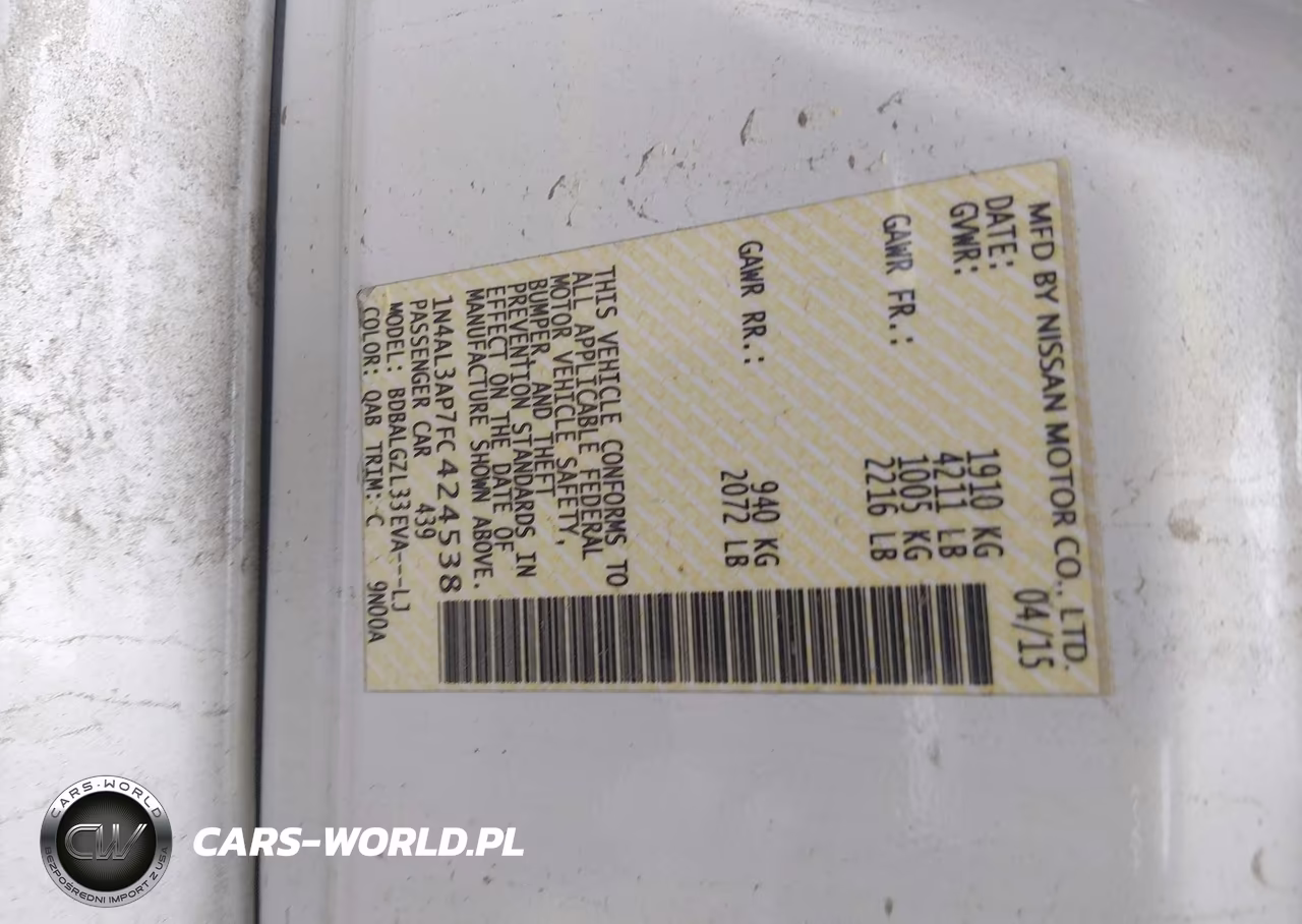 2015 Nissan Altima 2.5 S VIN:1N4AL3AP7FC424538 - 9
