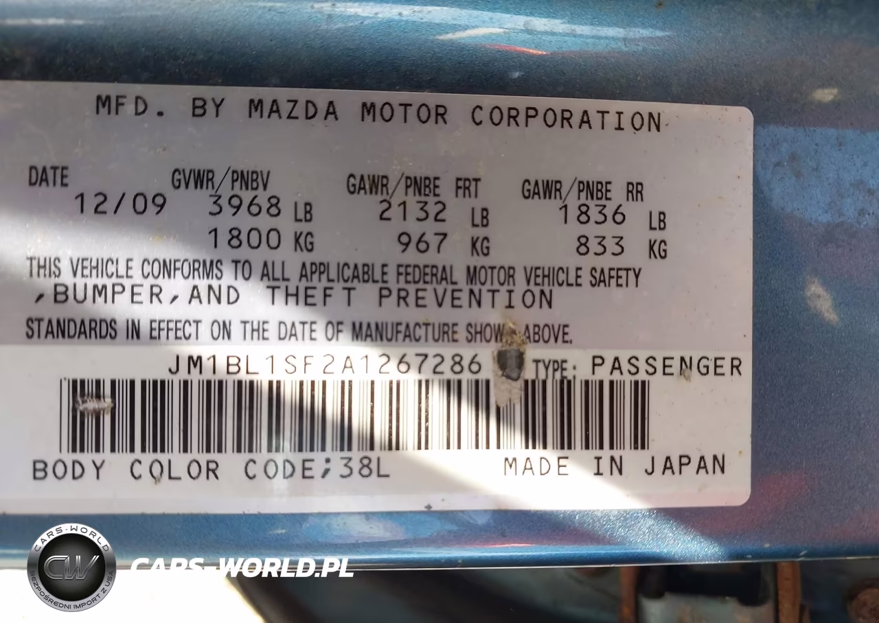 2010 Mazda Mazda3 I Sport VIN:JM1BL1SF2A1267286 - 9
