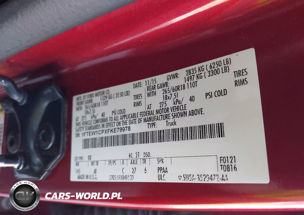 2015 Ford F-150 Xlt VIN:1FTEW1CPXFKE79978 - 9