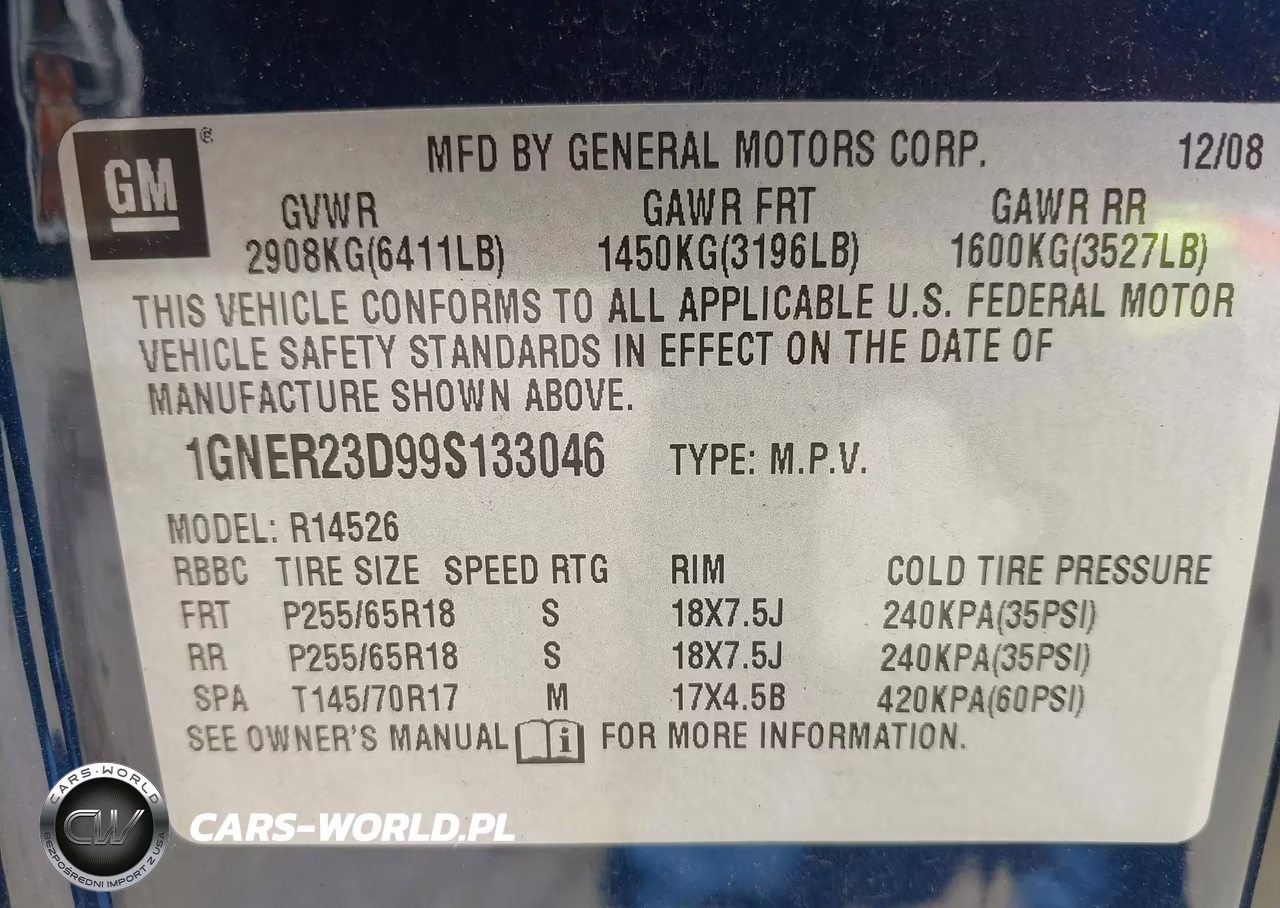 2009 Chevrolet Traverse Lt VIN:1GNER23D99S133046 - 9