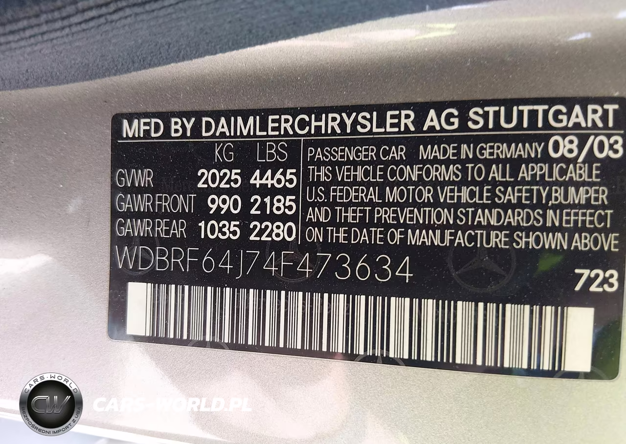 2004 Mercedes-Benz C 320 VIN:WDBRF64J74F473634 - 9