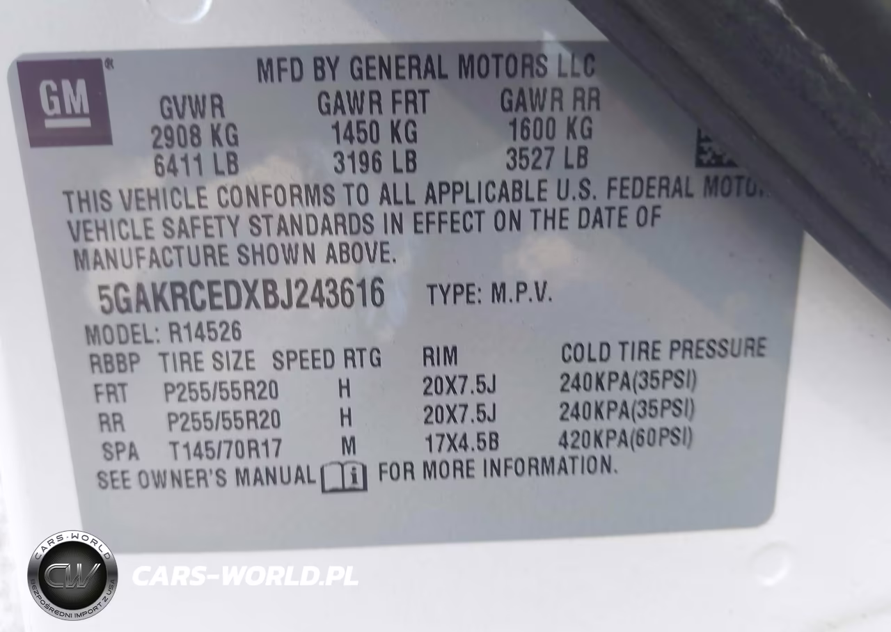 2011 Buick Enclave 2Xl VIN:5GAKRCEDXBJ243616 - 9