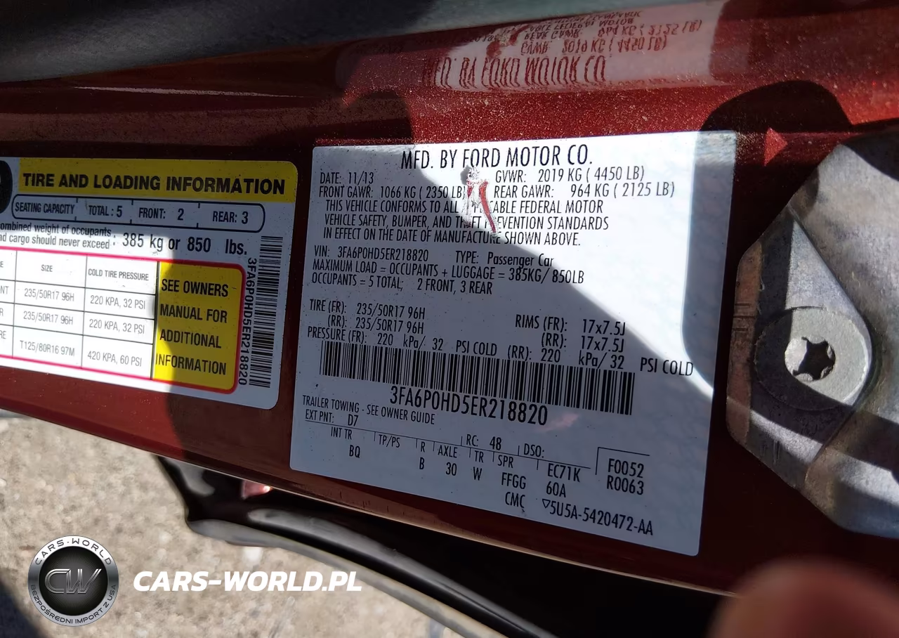 2014 Ford Fusion Se VIN:3FA6P0HD5ER218820 - 9