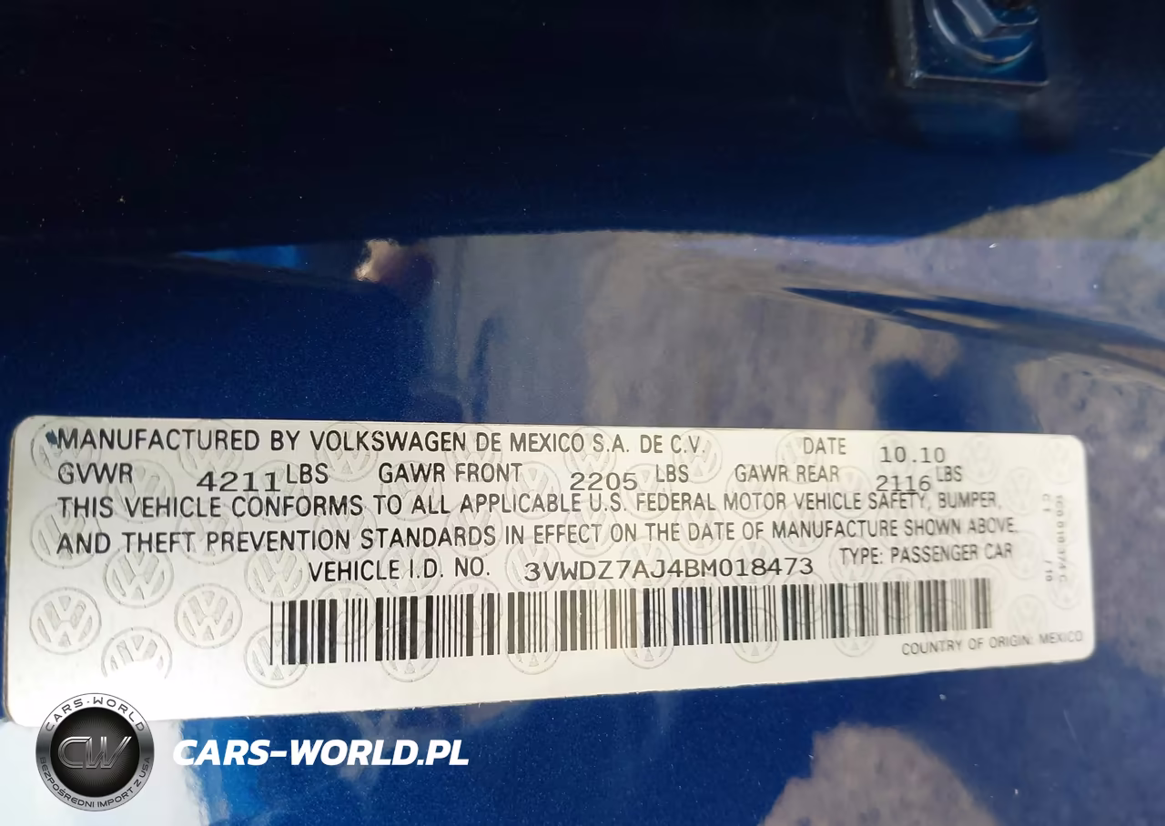 2011 Volkswagen Jetta 2.5L Se VIN:3VWDZ7AJ4BM018473 - 9