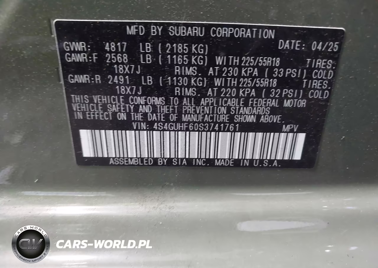 2025 Subaru Crosstrek Sport VIN:4S4GUHF60S3741761 - 9