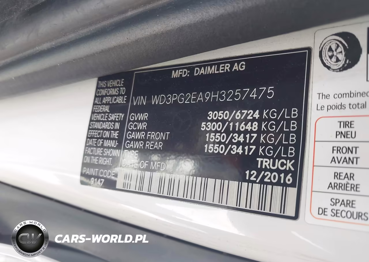 2017 Mercedes-Benz Metris VIN:WD3PG2EA9H3257475 - 9