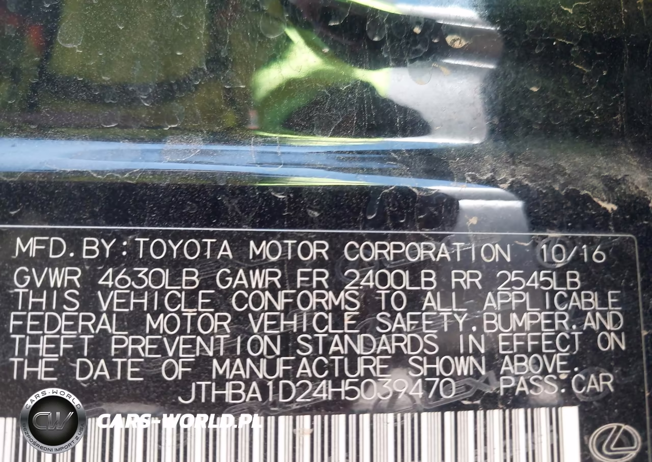 2017 Lexus Is 200T VIN:JTHBA1D24H5039470 - 9