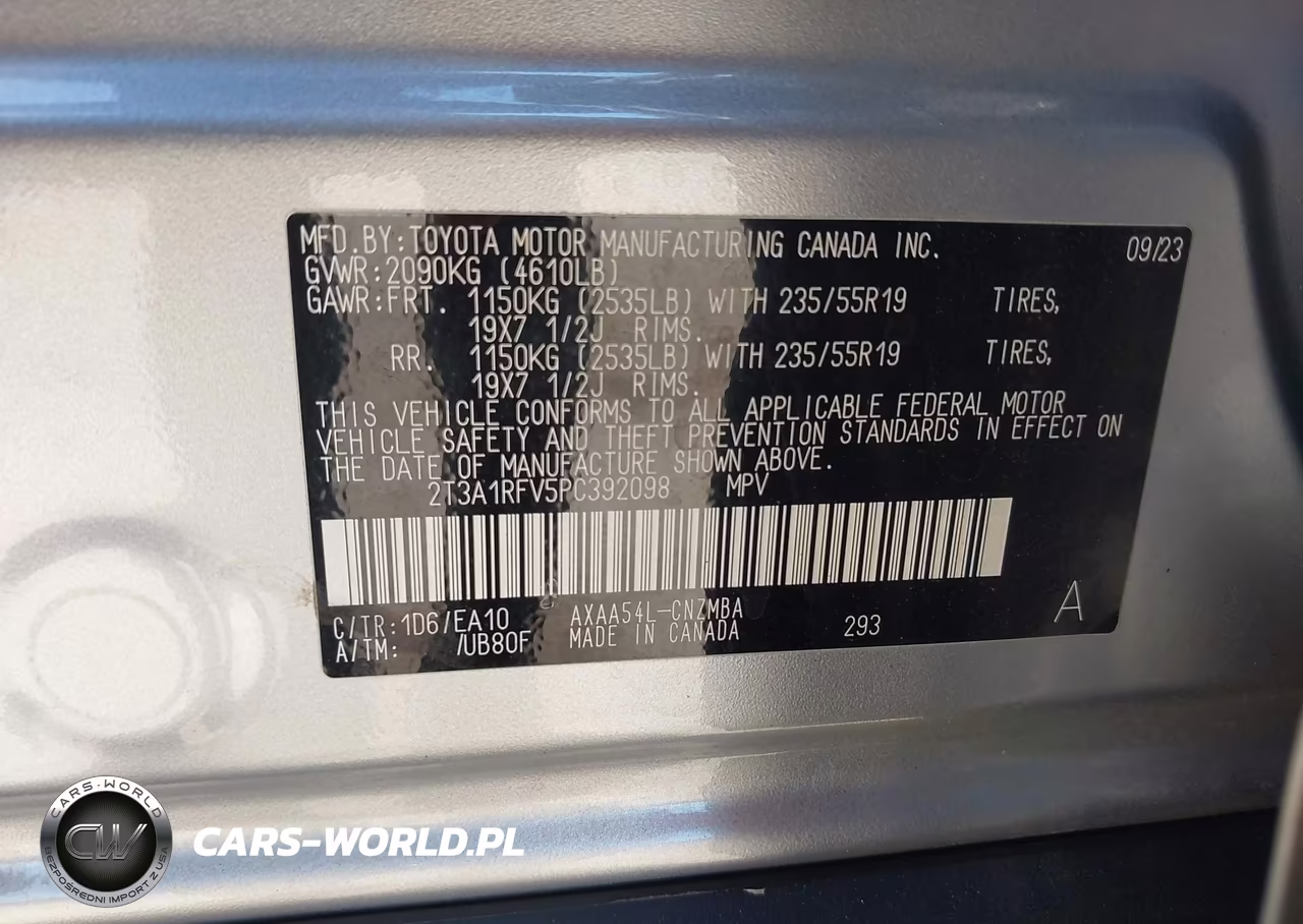 2023 Toyota Rav4 Xle Premium VIN:2T3A1RFV5PC392098 - 9