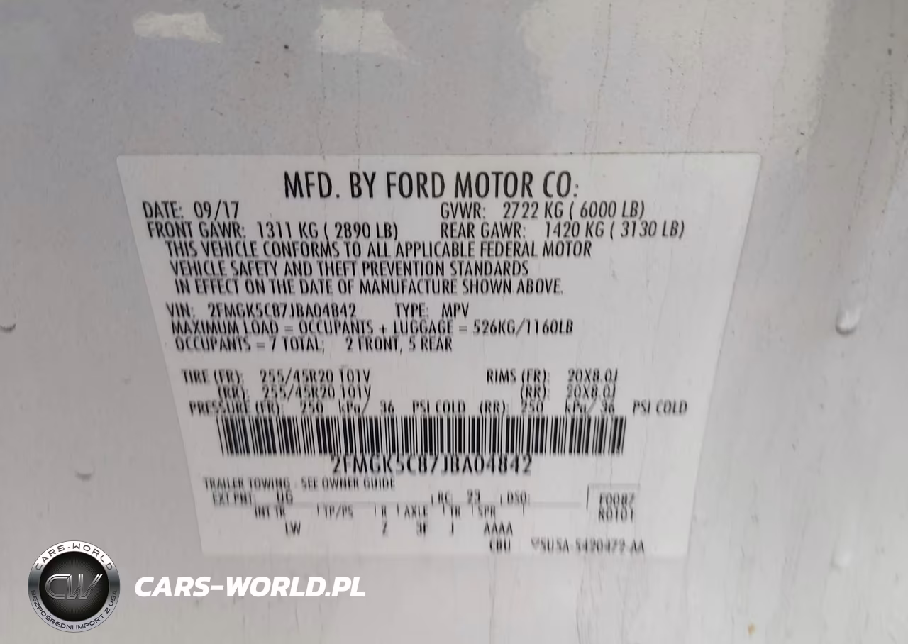 2018 Ford Flex Sel VIN:2FMGK5C87JBA04842 - 9