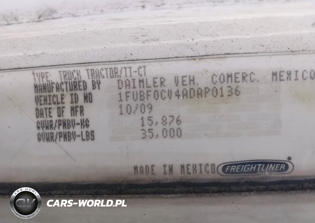 2010 Freightliner Columbia 112 VIN:1FUBF0CV4ADAP0136 - 8