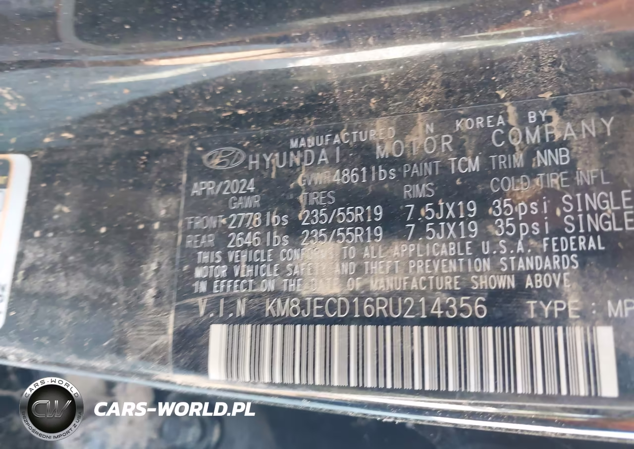 2024 Hyundai Tucson Hybrid Limited VIN:KM8JECD16RU214356 - 9