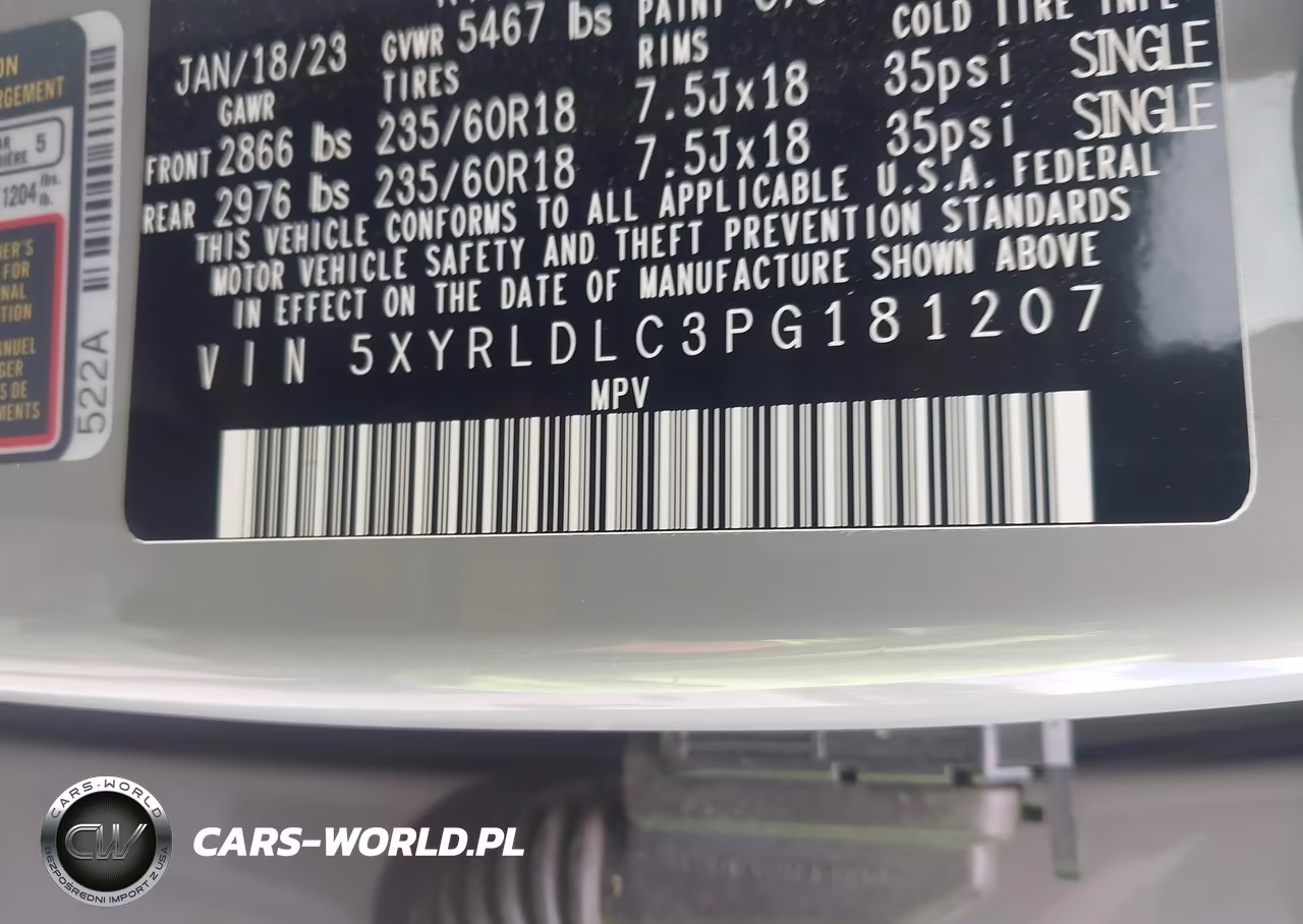 2023 Kia Sorento X-Line S VIN:5XYRLDLC3PG181207 - 9