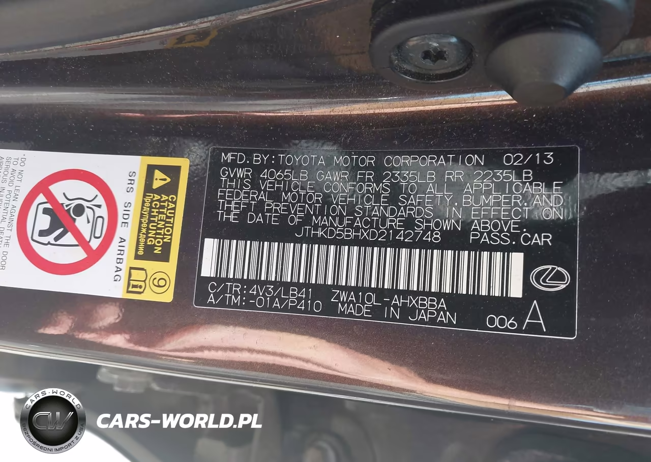 2013 Lexus Ct 200H VIN:JTHKD5BHXD2142748 - 9