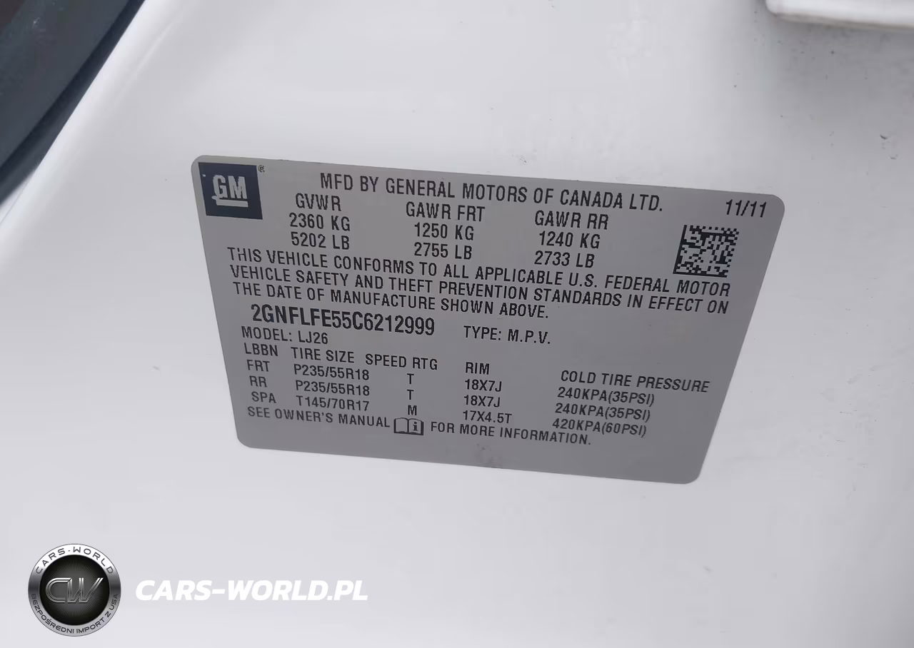 2012 Chevrolet Equinox Ltz VIN:2GNFLFE55C6212999 - 9