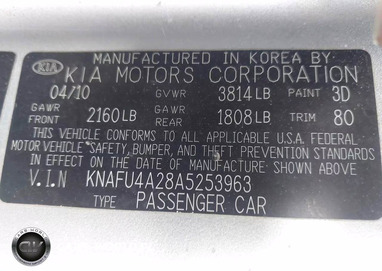 2010 Kia Forte Ex VIN:KNAFU4A28A5253963 - 9