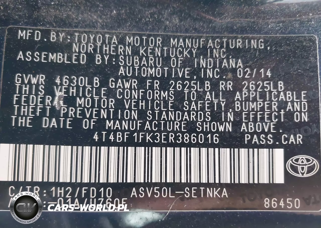 2014 Toyota Camry Le VIN:4T4BF1FK3ER386016 - 9
