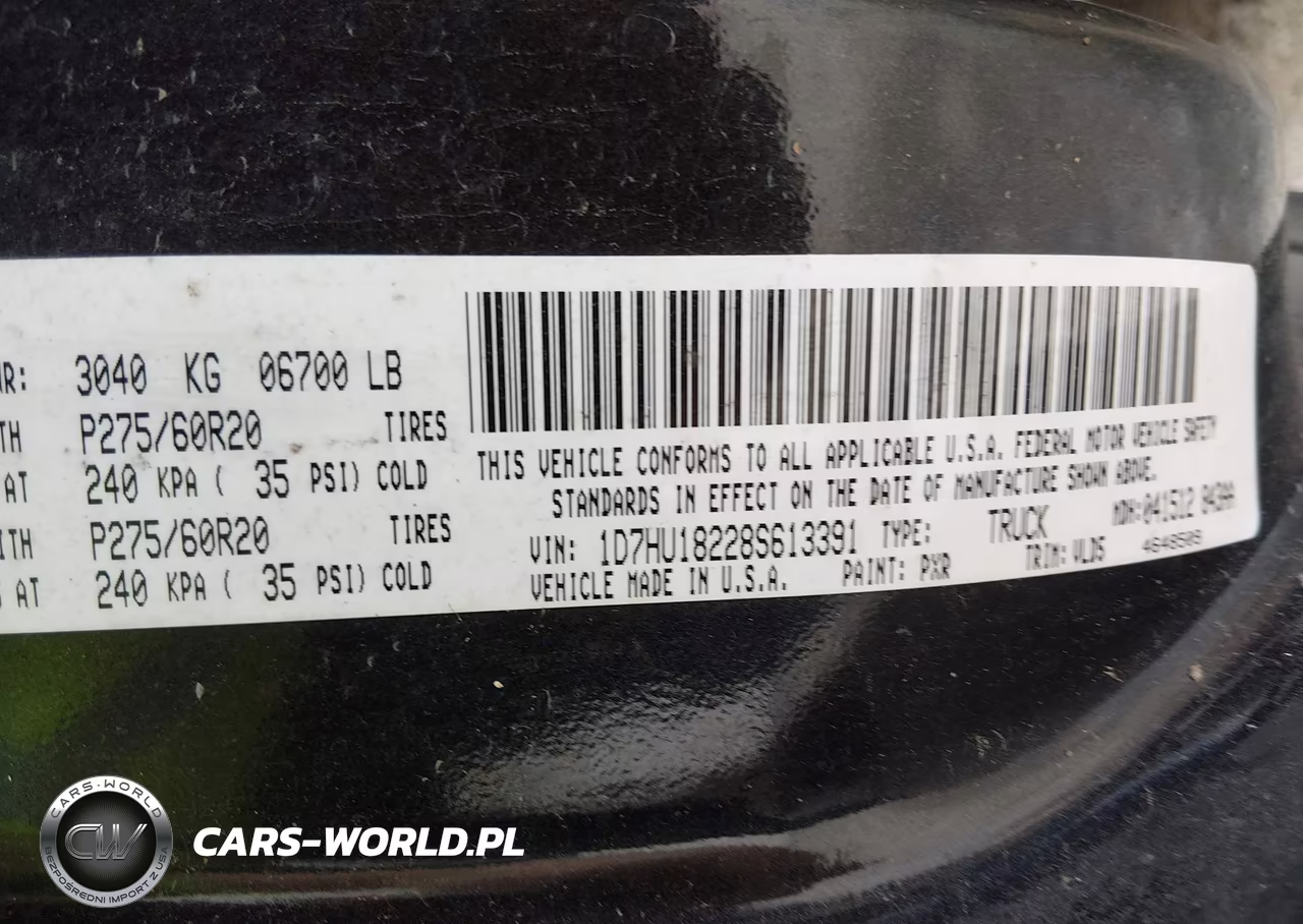 2008 Dodge Ram 1500 Laramie VIN:1D7HU18228S613391 - 9