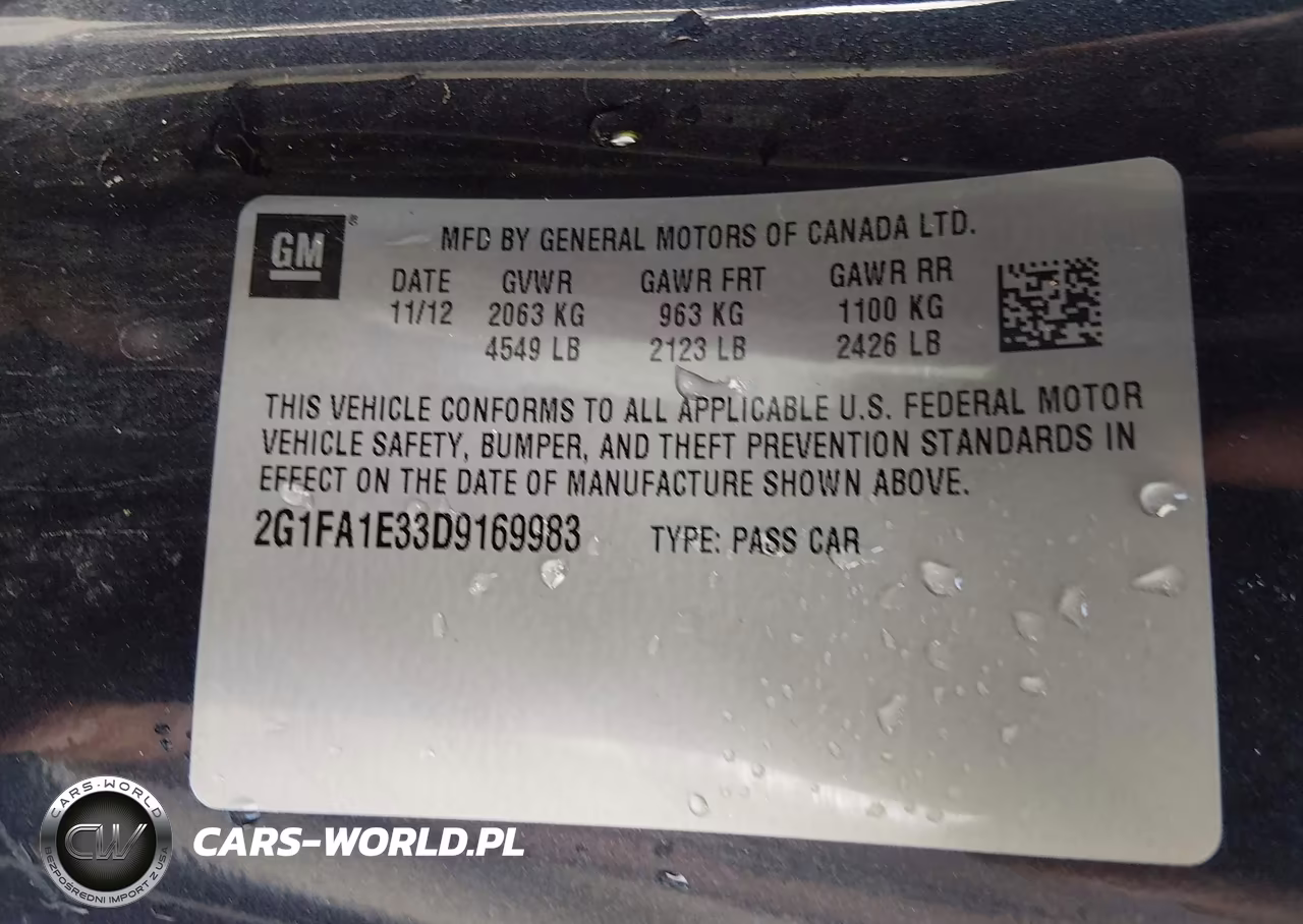 2013 Chevrolet Camaro 2Ls VIN:2G1FA1E33D9169983 - 9