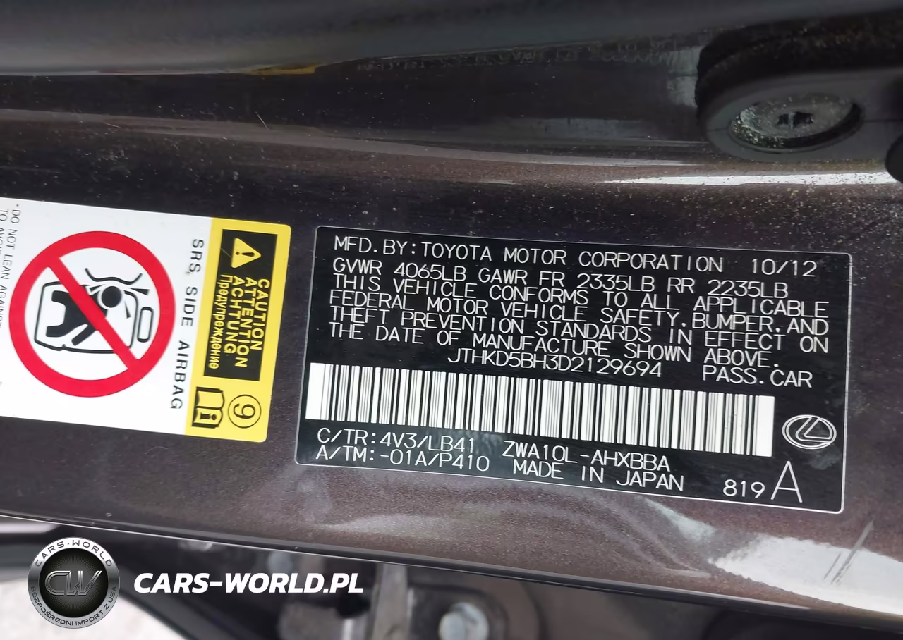 2013 Lexus Ct 200H VIN:JTHKD5BH3D2129694 - 9